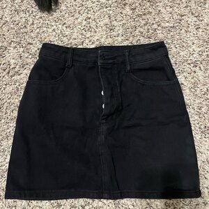 Brandy Melville Black Denim Skirt